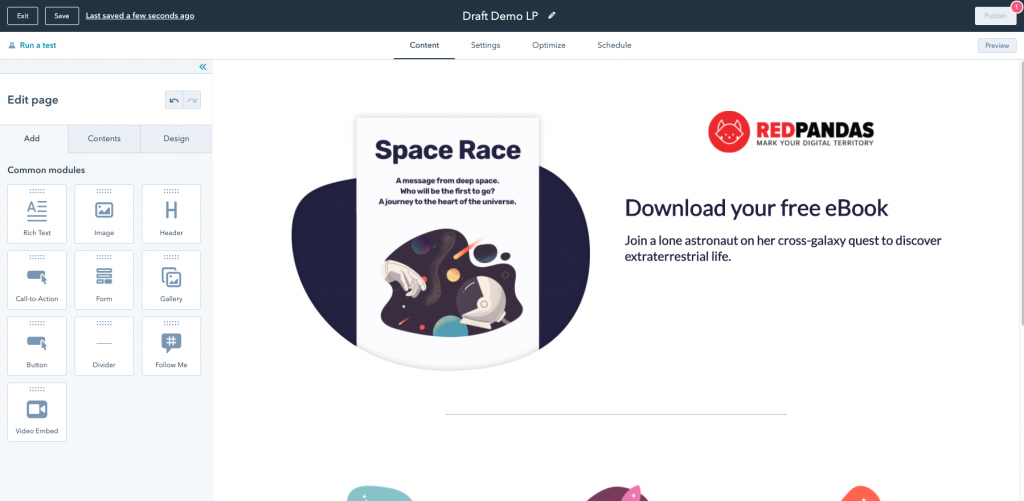 hubspot-landing-page