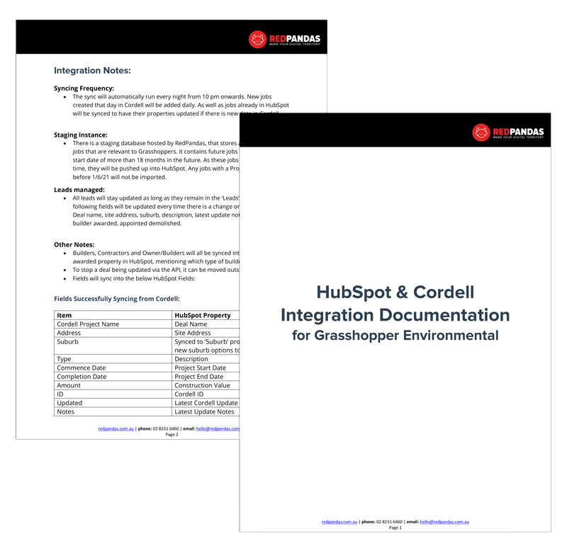 HubSpot and Cordell Connect API integration