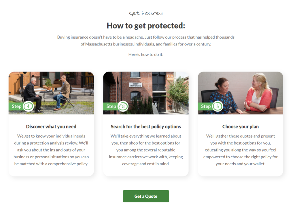 berry insurance process plan example