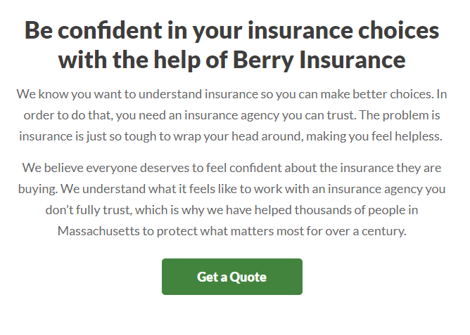 berry insurance explanatory paragraph example