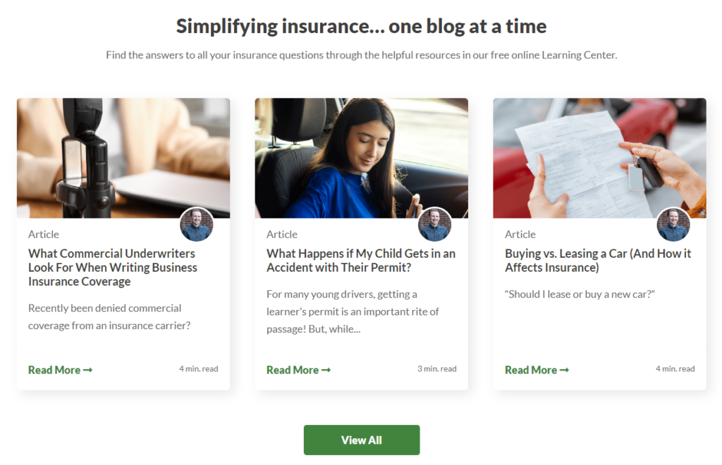 berry insurance learning centre example