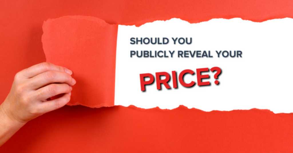 should you share pricing online
