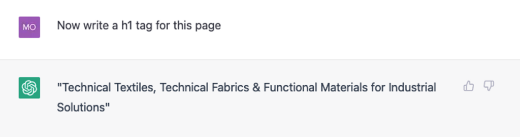 chatgpt conversation about technical textiles