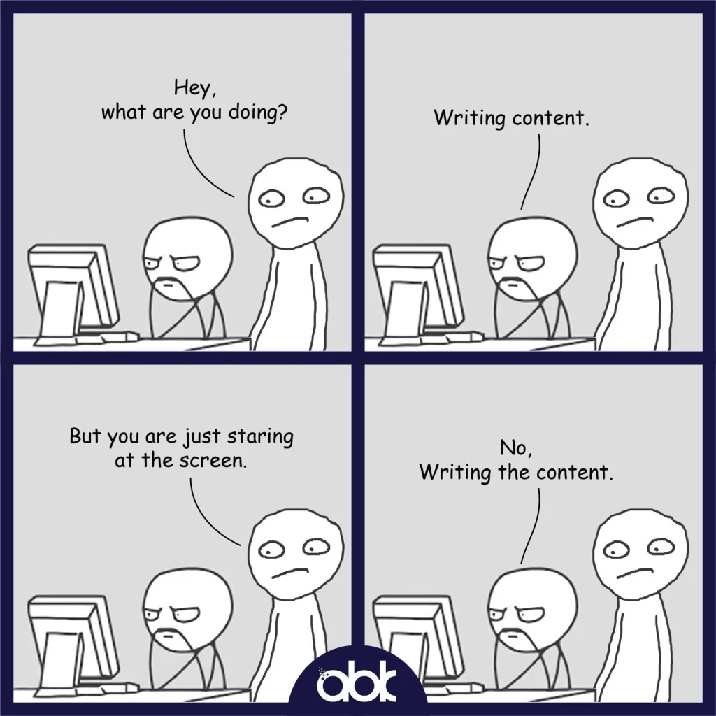 meme about writing a content