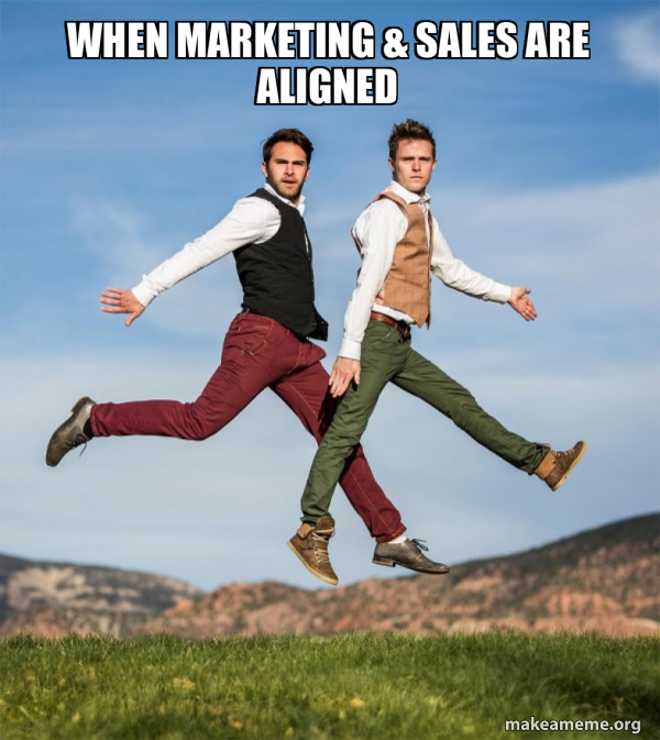 meme about marketing and sales