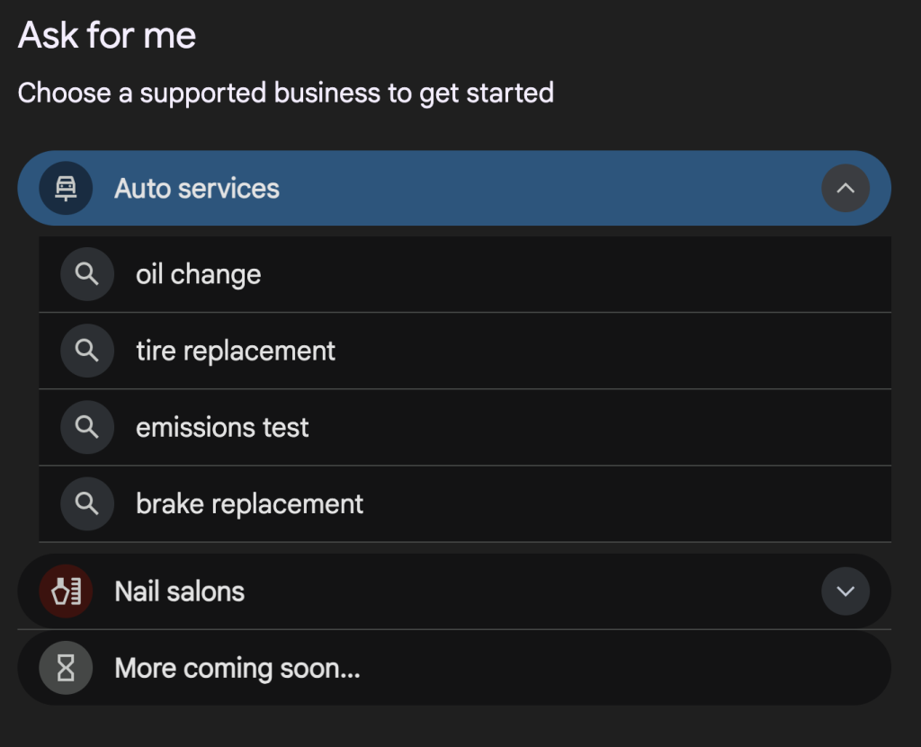 search labs experiment option