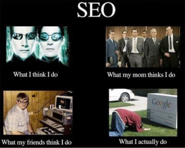 SEO meme, showing complexity of domain authority