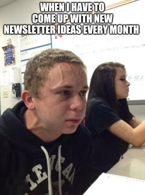 newsletter meme