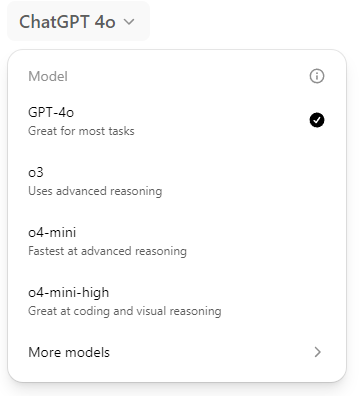 chatgpt models