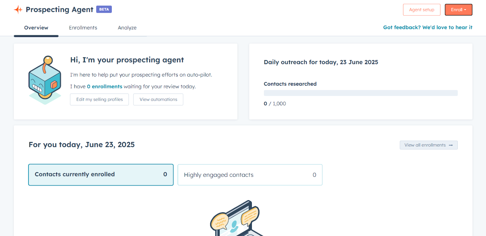 hubspot prospecting agent