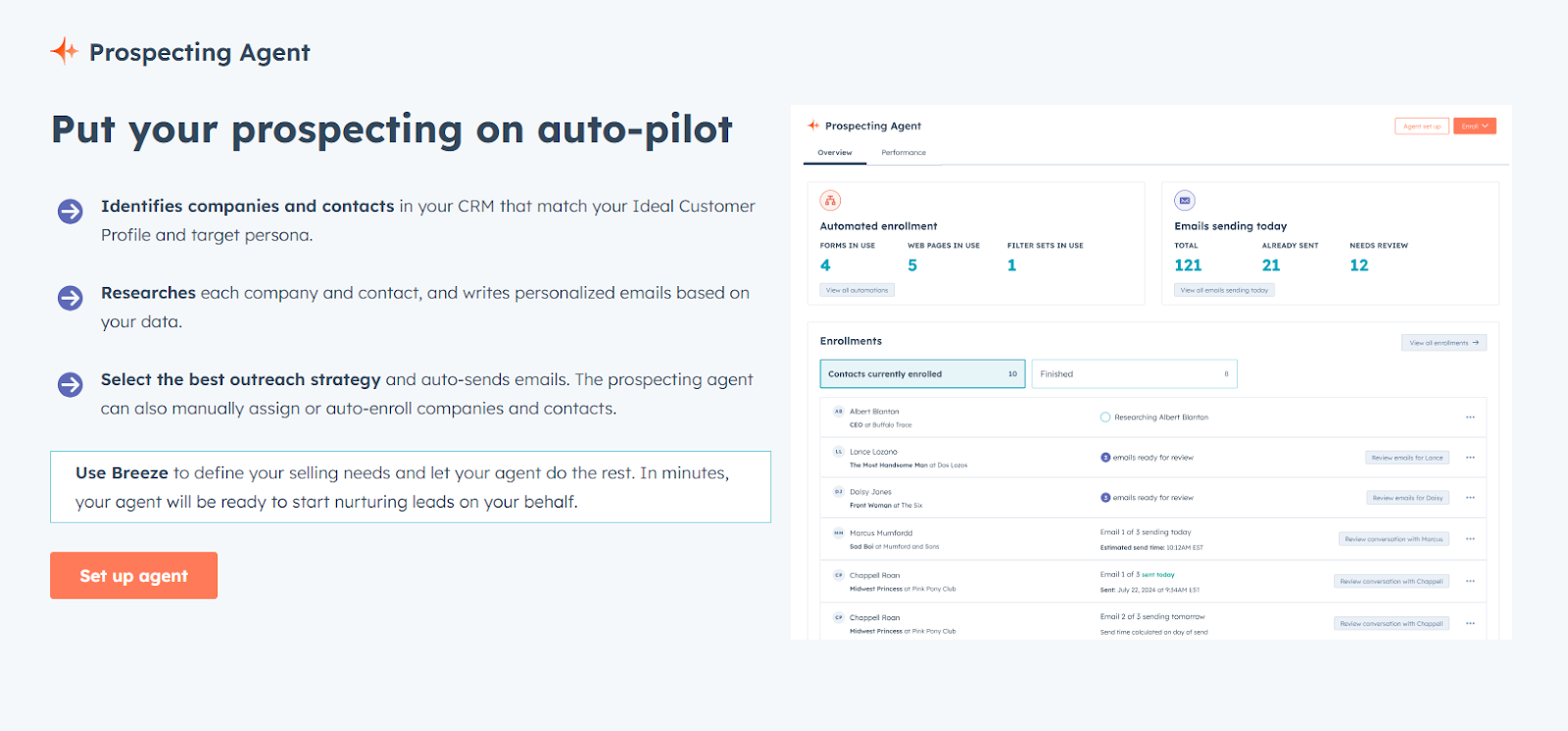 hubspot prospecting agent