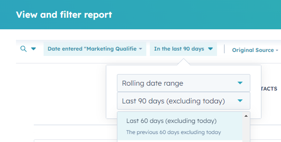view and filter report