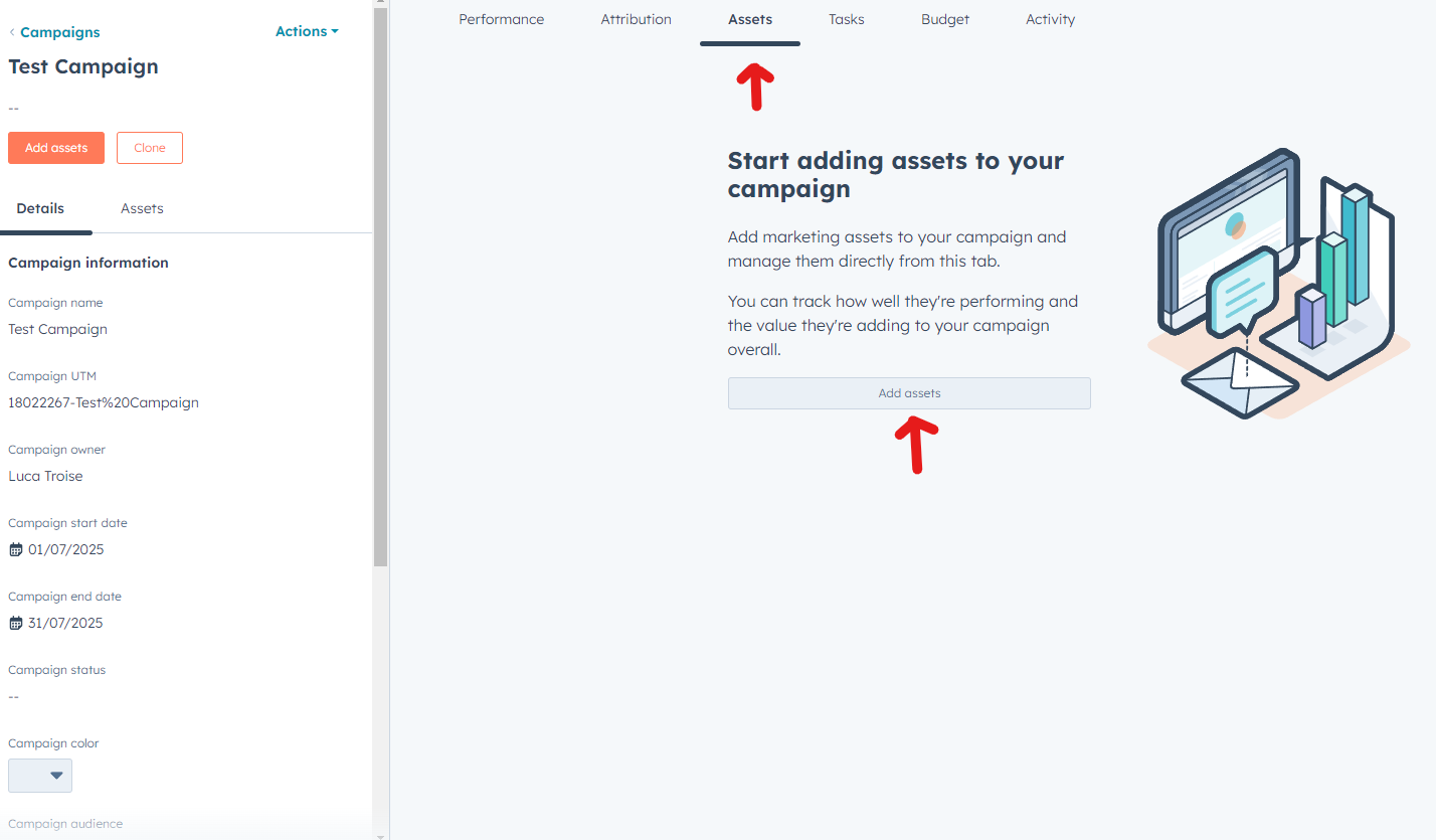 hubspot campaign asset