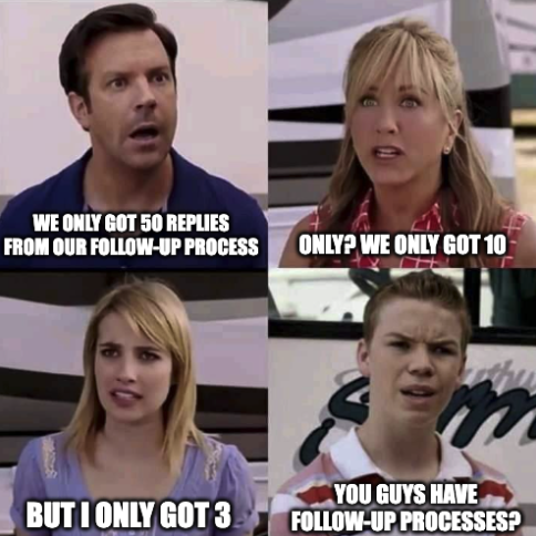 follow up process meme