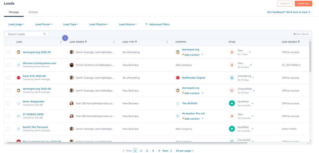 demo HubSpot account